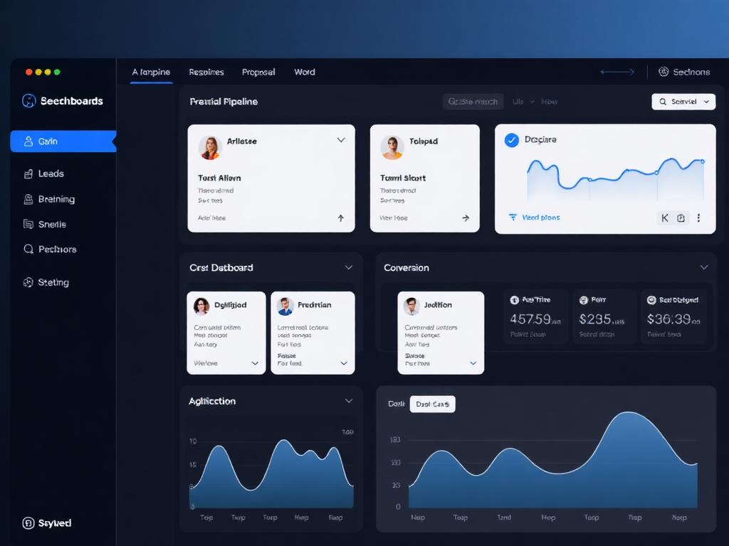 Mockup do CRM comercial
